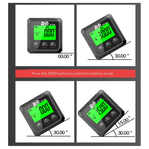 INSTRUMENTS R&D PT180 Laser Digitale Gradenboog Hoekmeter 2