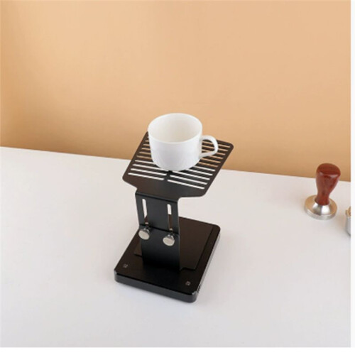 Coffee Scale Bracket Waterproof Coffee Extraction Rack Stainless Steel Scale Rack Electronic Scale Elevation Rack Black 1