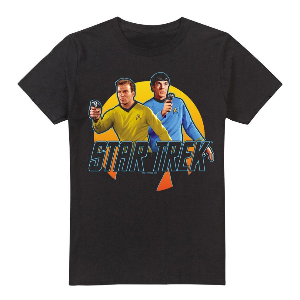 Star Trek (L, ) Mens Phasers Ready T-Shirt Black