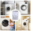 Washer Dryer Covers Practical Sun Protection Cover Washing Machine Dust Protection Dustproof Washing Machine Cover 5