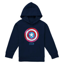 (7-8 Years, Navy) Captain America Childrens/Kids Drip Shield Pull Over Hoodie