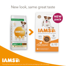 IAMS Adult Small Medium Complete Dry Dog Food Chicken 800g - With DentalCare System