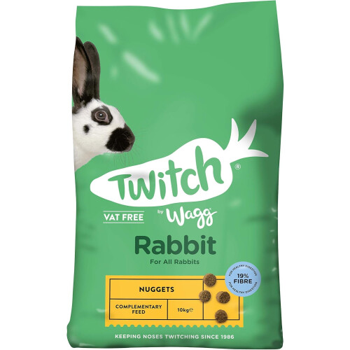 Wagg Wagg Twitch Rabbit Food 10kg - Complementary Feed Nuggets 1