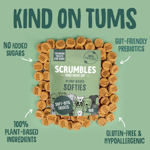Scrumbles Scrumbles Softies, Plant Based Dog Training Treats, 90g 2