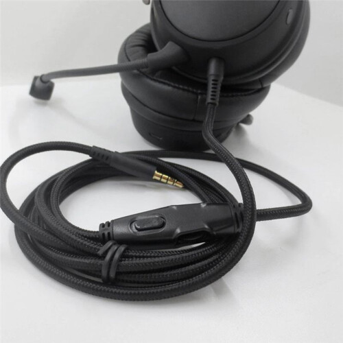 For -HyperX Cloud Alpha/-HyperX Cloud Core Flight Headphone Cable with Volume Control Sound Control Headphone Cable 1