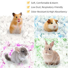 Flintronic 99% Dust-Free Paper Small Pet Bedding with Odor Control, 15L, Hamster Bedding, Small Animal Beddings, Paper Beddings for Rat, Syr