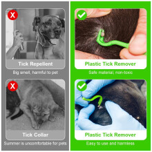 Adiwo 6 Pack Tick Remover Tool, Painlessly Remover for Dogs Cats and Humans Pets, Tick Hook, Safe Twister Kit (Green)
