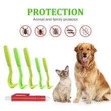 Adiwo 6 Pack Tick Remover Tool, Painlessly Remover for Dogs Cats and Humans Pets, Tick Hook, Safe Twister Kit (Green)
