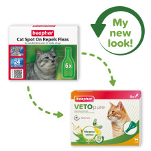 Beaphar - VETOpure Flea Spot-On for Cats – Repels Fleas For Up To 4 Weeks – Plan