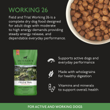 Skinner’s Field & Trial Working 26 – Complete Dry Adult Dog Food, For Active Dogs, Greedy Eaters, High Energy, 15kg