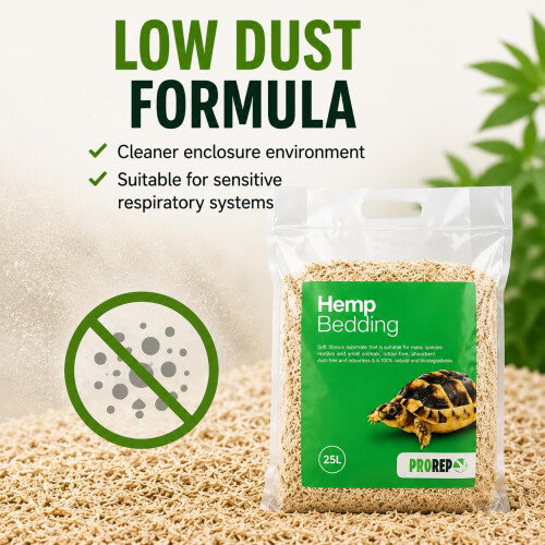 ProRep Hemp Bedding 25 Litre | Natural, Absorbent & Low-Dust Substrate | Biodegr 1
