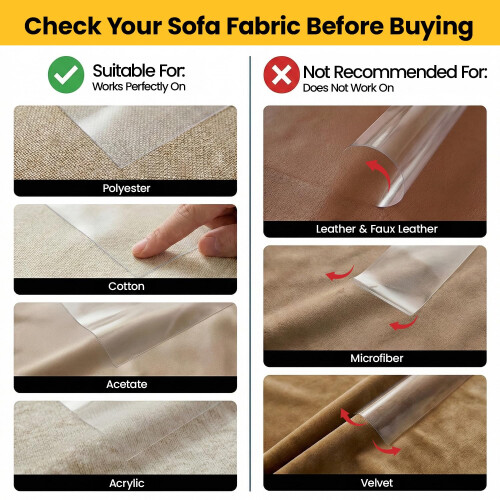 Conlun Cat Scratch Sofa Protector 10-Pack 43cm, Clear Furniture Guards 1
