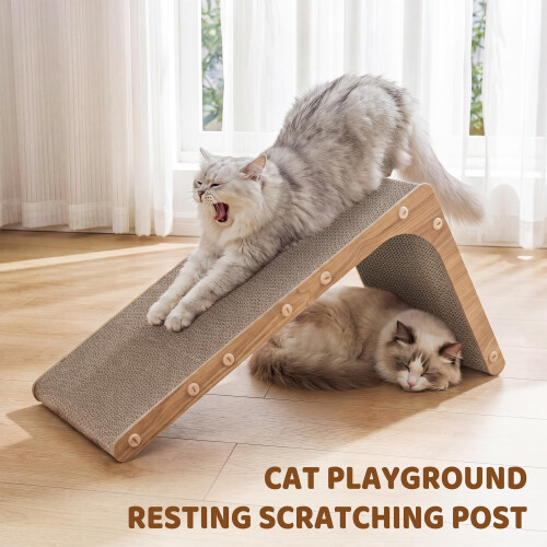 Cat Scratching Board Post, L Shape Vertical Cat Scratcher Cardboard, 58cm 2