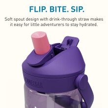 Camelbak THRIVE FLIP STRAW KIDS 14OZ – sport bottle – leak-proof – child-friendly size – easy drinking closure – Unicorn Party, size: OS