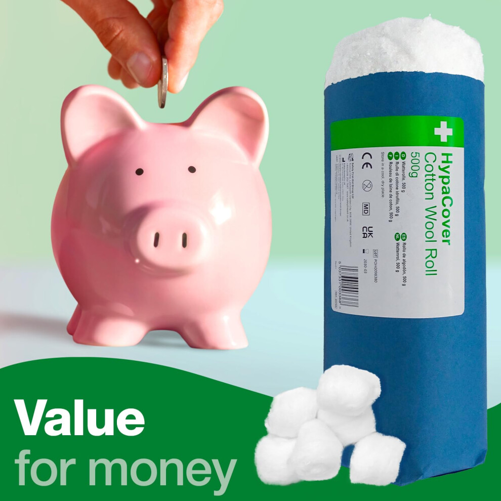 Safety First Aid Group Group Hypacover Cotton Wool Roll Bpc 500Gm Pack