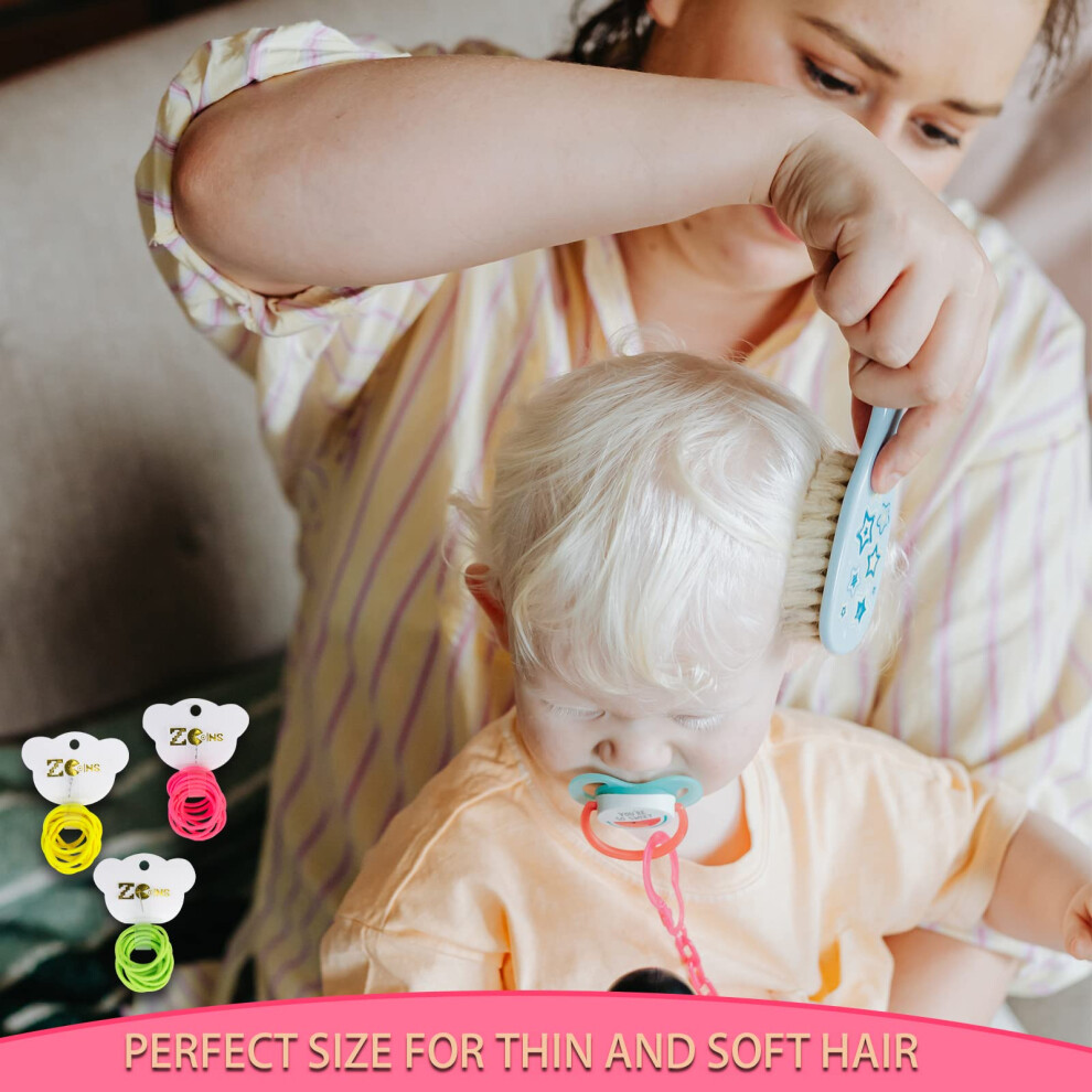 Zcoins 200Pcs Hair Bands Hair Bobbles Hair Ties Hair Accessories Hairbands 2Mm Tiny Hairbands Hair Elastics Ponytail Holders For Baby Kids Girls Wome