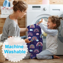 Vicloon Easy Cleaning Splash Mat, 110 x 110 cm Highchair Splash Mat, Baby Splat Floor Mats, Washable Spill Mats, Waterproof Messy, Highchair Weaning