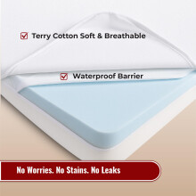 2x 100 Waterproof Moses Basket Mattress Protector with 155 GSM Terry T