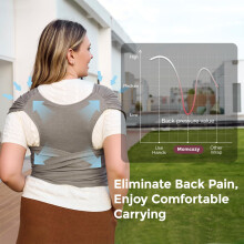 Momcozy Baby Wrap Carrier  Easy to Wear Infant Carrier Slings Lightwei