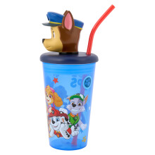 Paw Patrol 3D Cap Straw Tumbler for Kids – 444ml BPAFree Drinkware wi