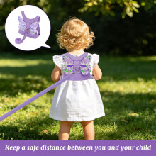 Toddler Reins for Walking 1-3 Years, 1 Pcs Purple Baby Reins for 1 Year Old, Baby Rein, Suitable Toddlers Aged 1-3 Years (Purple)