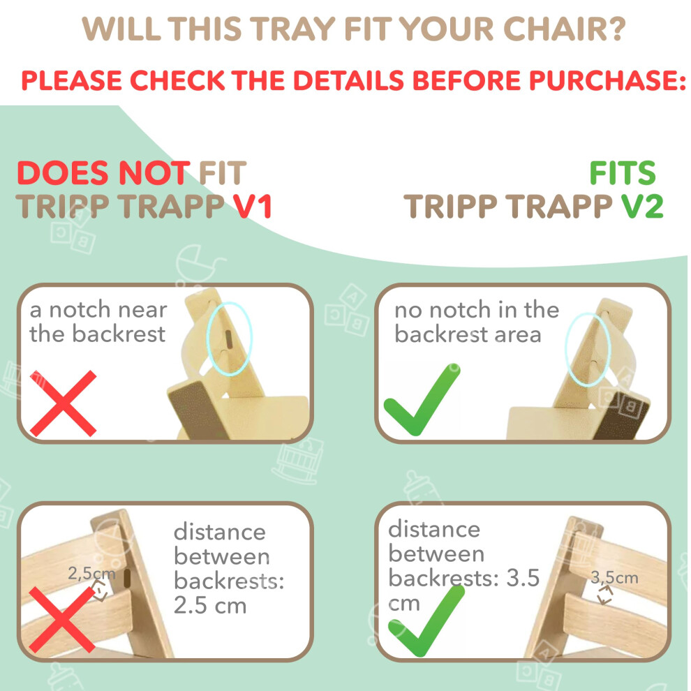 Babarta High Chair Table Compatible With Stokke Tripp Trapp Chair With Powerfu