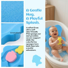 Baby Bath Sponge Support Soft Baby Bath Cushion for Newborn Infant An