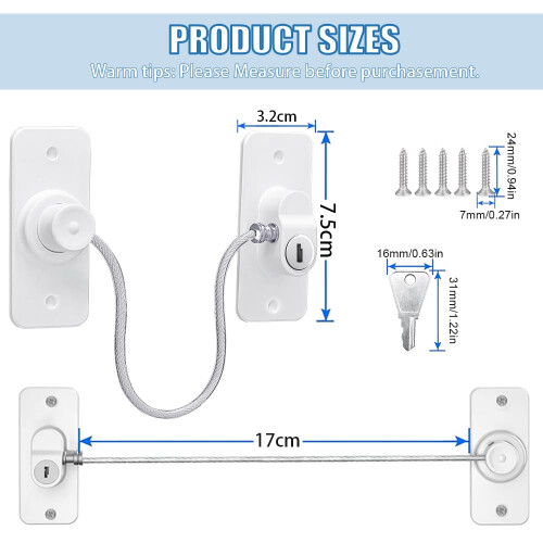 6 Pcs Window Safety Locks, Self-Adhesive Window Restrictor for UPVC 1