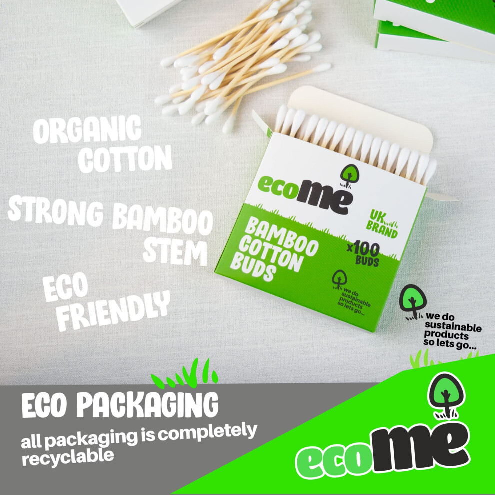 Fat Panda 100 Bamboo Cotton Buds Cotton Buds Ear Cotton Buds Qtips Cotton Sw