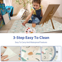 High Chair Splash Floor Mat 433″ Waterproof Washable AntiSlip Splash M
