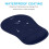 TeckNet TECKNET Mouse Mat with Memory Foam Rest -Non-Slip Rubber Base- Special-Textured Water-Resistant Surface-Blue 4