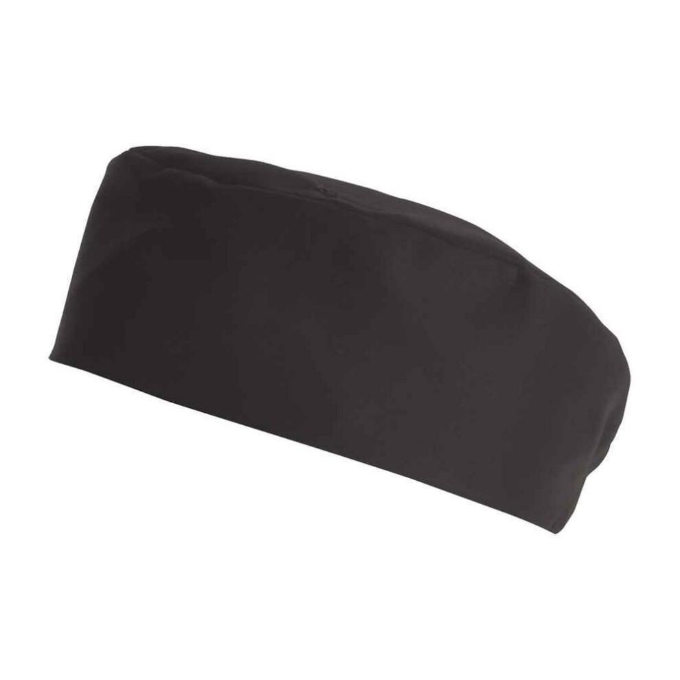 (L, Black) Le Chef Unisex Adult Plain Chef Skull Cap 5063527291646