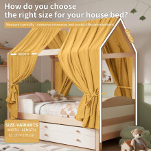 HOTUT Extra Wide Princess Bed Canopy 2pcs Large Children Bed Canopy 10