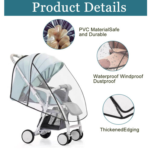 Universal Rain Cover for Pushchair, Rain Cover for Pram 2