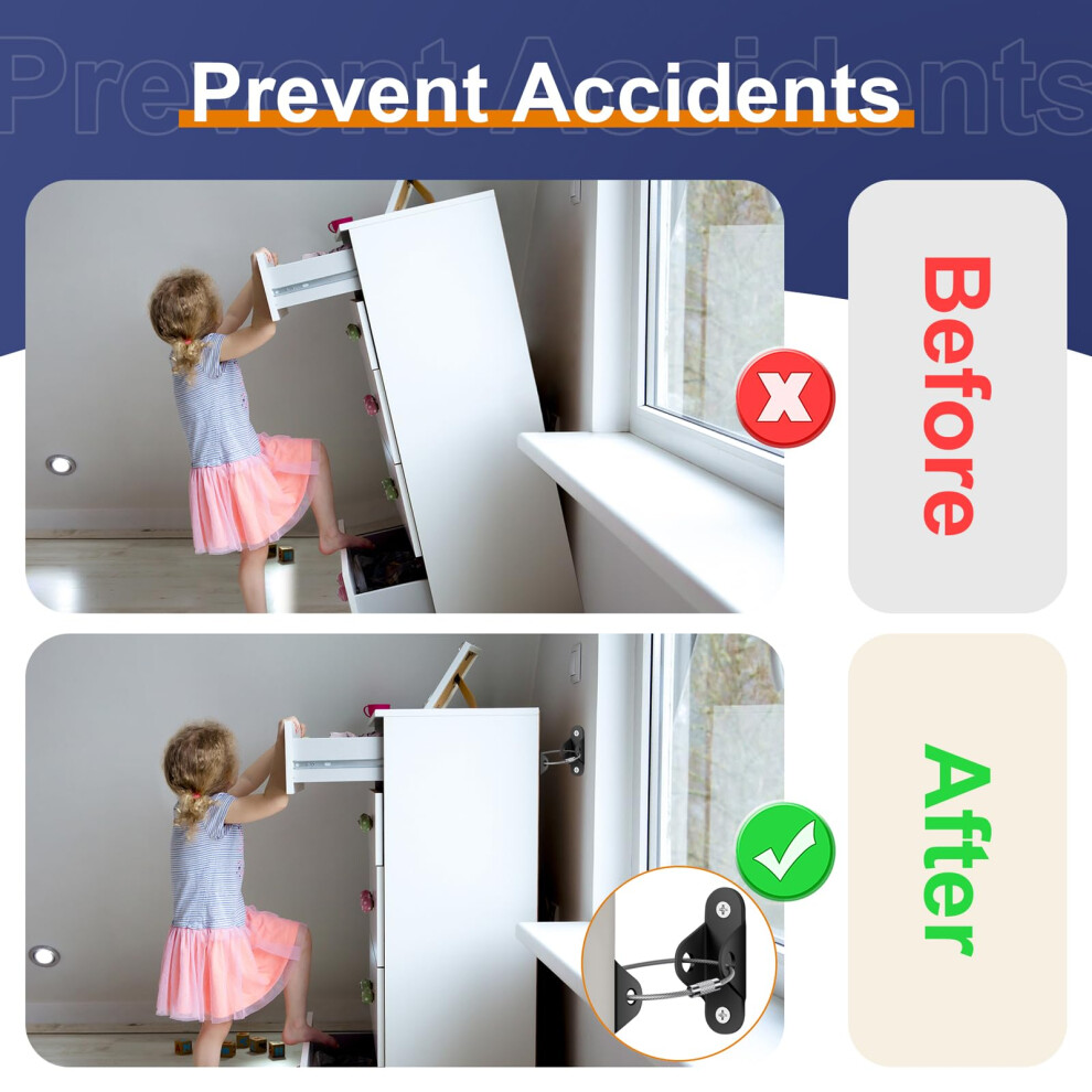 Furniture Straps Baby Proofing Furniture Wall Anchor Anti Tip Wall Anc 5008426467853