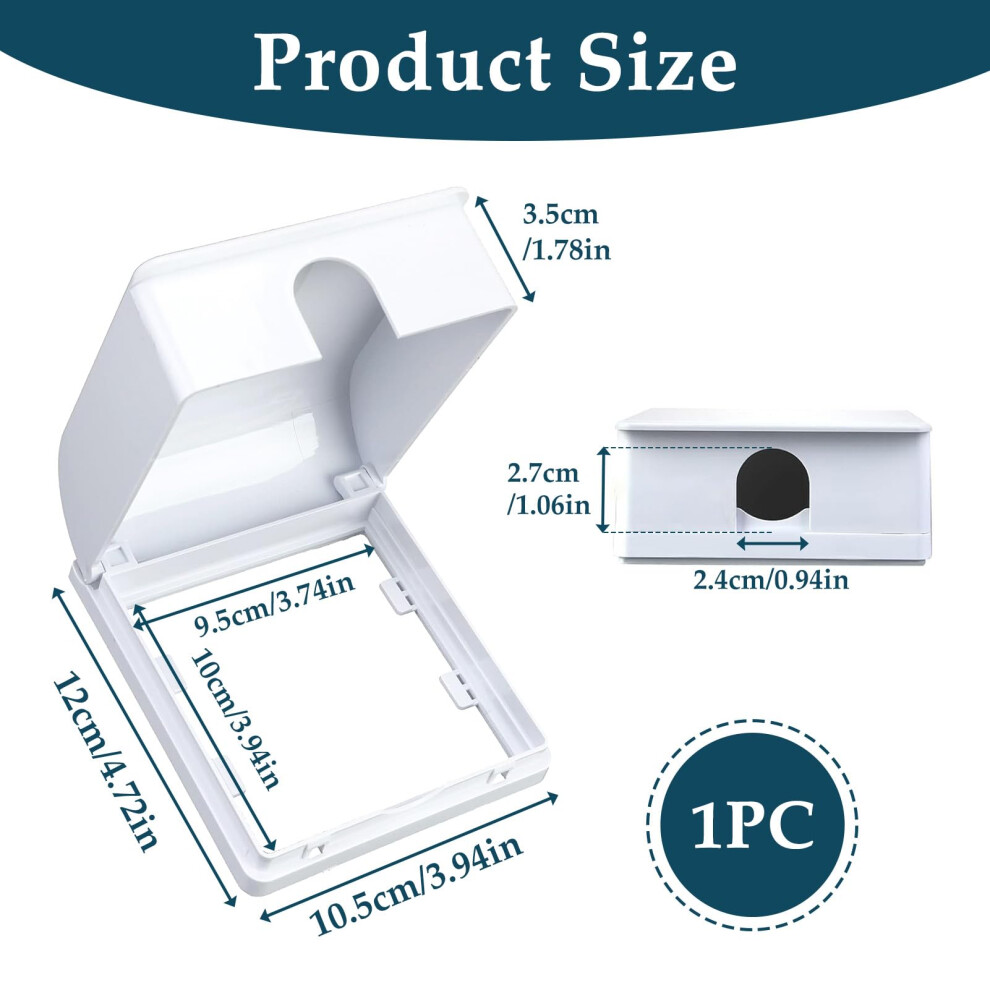 Qneneam 1 Pc Socket Cover Single Plug Cover Box Self Adhesive Outlet Protector