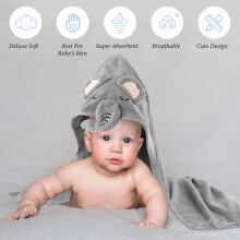 Nexhyp 4PCS Hooded Baby Towels Newborn Set with 4 Washcloths Ultra So