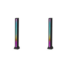2X RGB LED Strip Light Music,Sound Control Pickup Rhythm Ambient Lamp ,Atmosphere Night Lights