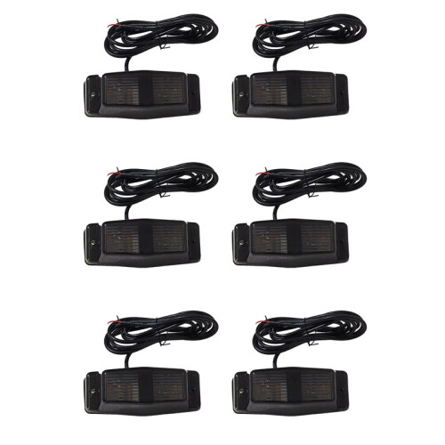 6X Smoked Amber Front Grill Light LED  Lamp for     Lorry Front Double Burner Indicator Light