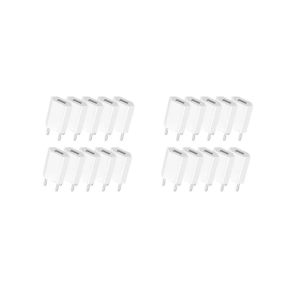 20Pcs Portable 5V 1A Eu Ac Usb Wall Charger Plug Adapter Charger Plug Eu Plug 4713579888608