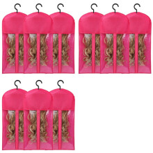 9 Piezas Soporte para Extensiones Cabello Almacenamiento Pelucas para Múltiples Soportes para Pelucas Bolsas para Pelucas con Colgador Almacenamiento