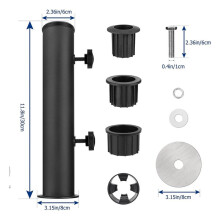 3X Umbrella Stand Tube Outdoor,Outside Stone Umbrella Tube Base,Table Umbrella Tube Bracket,DIY Umbrella Tube Mount