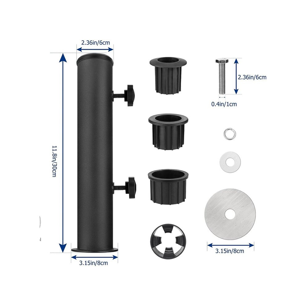 3X Umbrella Stand Tube Outdoor,Outside Stone Umbrella Tube Base,Table Umbrella Tube Bracket,Diy Umbrella Tube Mount 6033337575983