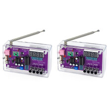 2X Neues HU-017B DIY FM-Radio-Elektronik-Kit, Einstellbare Frequenz 87-108 MHz, Digitalanzeige, DIY-Lötprojekt-Übung