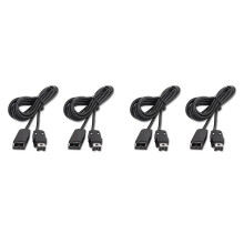 4Pcs 1.8M Game Extender Cord Extension Cable for 2017 SNES Classic Controller for NES Controller Black