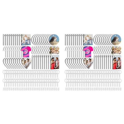 360 Pcs Sublimation Keychain Blanks,Double Sided Acrylic Rectangle Sublimation Key Chains Bulk,for DIY Keychain Crafting 1