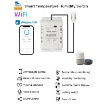 2X WiFi Temperature and Humidity with 1M Sensor EWelink 20A Temperature Humidity Supports Voice Control