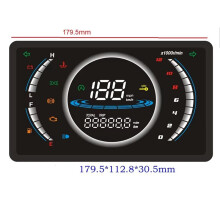 2X 12V Universal Justerbar LED Digital Motorcykel Hastighetsmätare RPM Instrumentbräda med Temperaturväxel