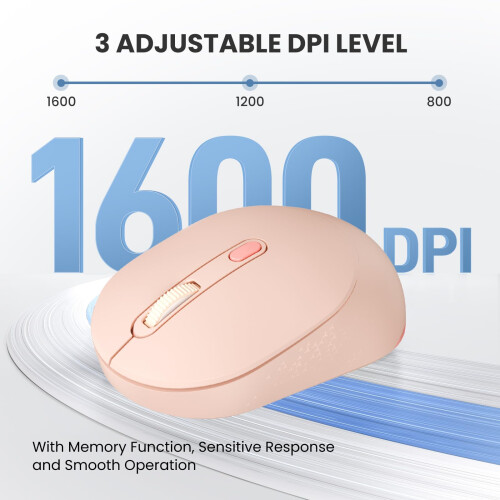 TeckNet TECKNET wireless Mouse, Bluetooth Mouse (BT5.2/3.0 & 2.4G), Computer Mice Silent Portable,1600 DPI Optical Mouse Sensor, Ergonomic Cordless Mouse for 2
