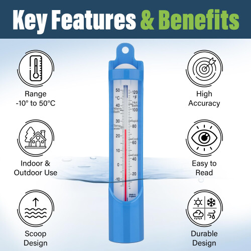 Bath Thermometer 230 mm - Scoop Sampling Water Temperature Thermometer 1